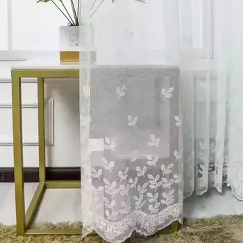 Sprchový závěs Romantický bílý závěs s výšivkou - Bílá,300 x 260cm,Na žabky