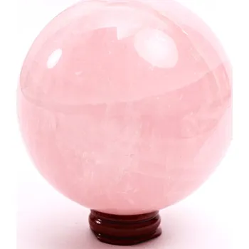 Drahý kámen Magieprirody.cz Růženín koule 88 mm 936 g přírodní kámen + dřevěný podstavec #B87