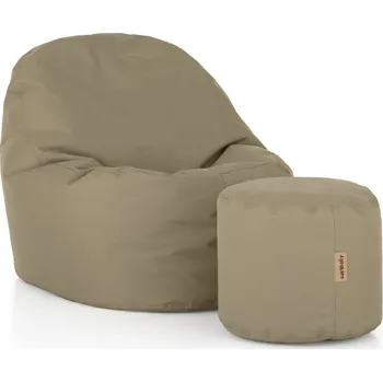 Sedací pytel SakyPaky Sedací vak Klííídek s taburetem béžová