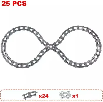 Stavebnice LEGO Stavebnice s motivem železnice | Styl Lego - 25ks vláčkodráha