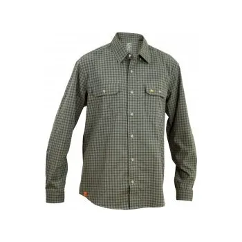 Pánská košile WARMPEACE MESA green/grey M; Zelená košile + DÁREK DLE VÝBĚRU!