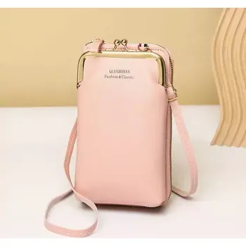 Kabelka Malá módní kabelka přes rameno - růžový