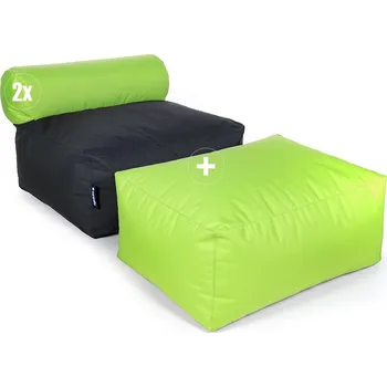 Sedací pytel SakyPaky Pohovka GAUí a taburet limeta