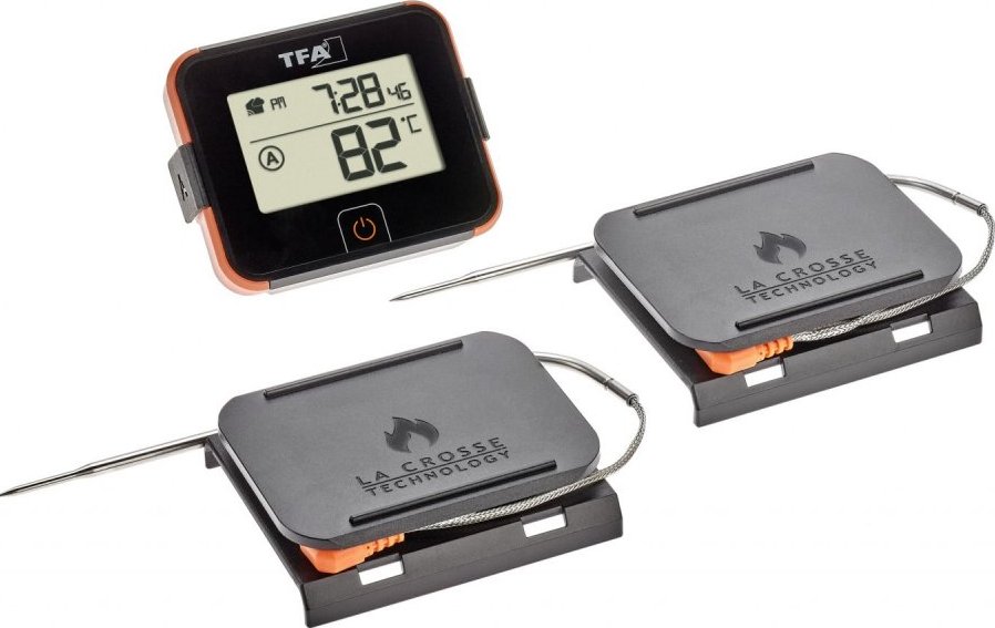 TFA Dostmann Kabelloses Fleischthermometer SMART BBQ 70 m, 14.1515.10, Grillthermometer, für Grill/Backofen/Heißluftfritteuse, Geschirrspüler geeignet, Bratenthermometer, Küchen-Chef, schwarz-grau TFA Dostmann Kabelloses Fleischthermometer SMART BBQ 70 m, 14.1515.10, Grillthermometer, für Grill/Backofen/Heißluftfritteuse, Geschirrspüler geeignet, Bratenthermometer, Küchen-Chef, schwarz-grau