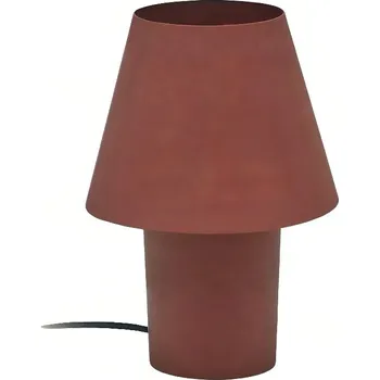 Lampička Terakotově červená kovová stolní lampa Kave Home Canapost