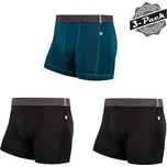 Pánské spodky s krátkou nohavicí Sensor Coolmax Tech 3-pack XL černá/safír