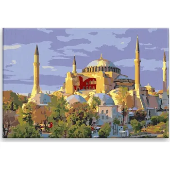 Dětské zboží Malování podle čísel - Chrám Svaté Moudrosti 02 - 60x40 cm, bez dřevěného rámu - CZ výroba