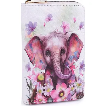 Peněženka Dámská / dívčí peněženka slon 10x15,5 cm, barva 3 fialovorůžová