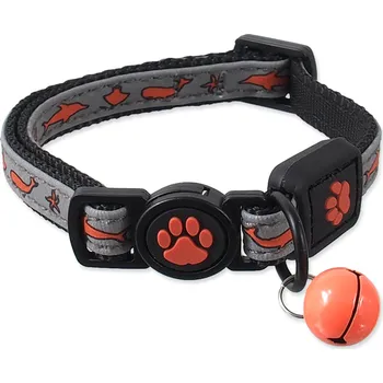 ACTIVE Cat Reflective oranžový, XS obojek pro kočku ACTIVE Cat Reflective oranžový, XS