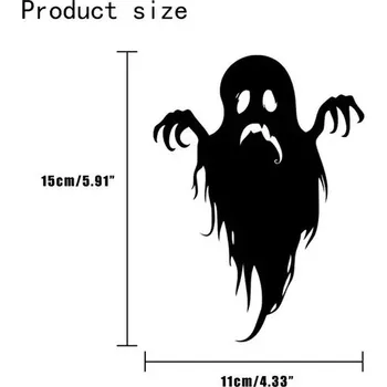 Samolepící dekorace Samolepka na okno | Halloweenská samolepka na zeď - Duch