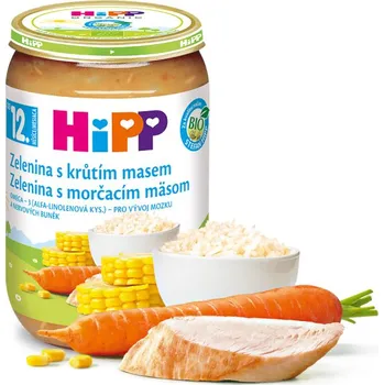 Dětská výživa HiPP Zelenina s krůtím masem BIO 12m 220g