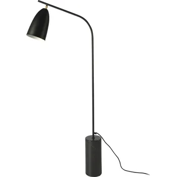 Stojací lampa Stmívatelná stojící lampa Nero Marquina s polohovatelným stínítkem v provedení mramor ocel černá 147cm