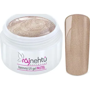 Umělé nehty Ráj nehtů Barevný UV gel PASTEL GLIMMER - Champagner 5ml