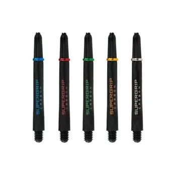 Příslušenství pro šipky HARROWS NÁSADKY SUPERGRIP CARBON - MIDI - BLACK RE