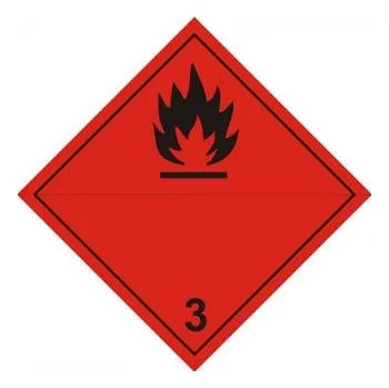 Samolepky ADR, 25x25cm "Hořlavé kapaliny-nebezpečí požáru" 11739