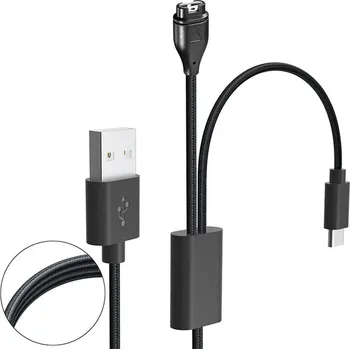 Příslušenství k chytrým hodinkám Nabíjecí a datový kabel pro GARMIN Fenix 7 / 6 / 5 Epix Venu Vivoactive Frerunner - 2v1