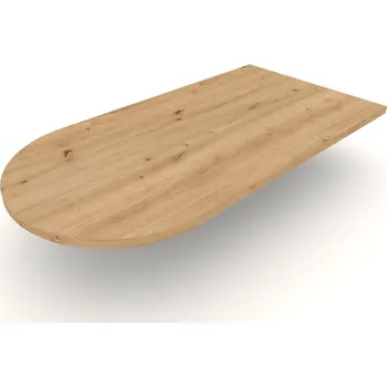 Stolová deska stolová deska půlkruh dub divoký přírodní Tloušťka: 18 mm, Rozměr (š × h): 800 × 450 mm