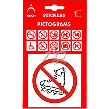 Značení informační piktogram, samolepka, "Zákaz vstupu s kolečkovými bruslemi", 100x170mm