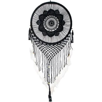 Lapač snů Lapač zlých snů s macramé Bunga Black, Sittar ⌀ 28 cm
