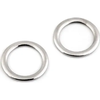 Spona / oděvní kroužek Ø28 mm plochý, malé, 1 nikl