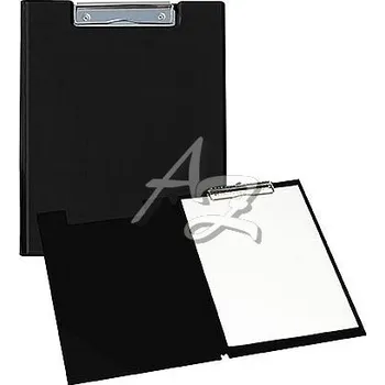 Psací podložka podložka A5 s klipem, PVC, uzav.na šířku, Plastik, Černá