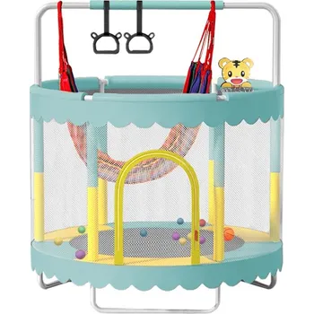 Trampolína Sedco Dětská trampolína, 122 cm světle modrá + ochranná síť + doplňky