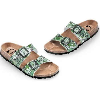 Pracovní obuv Obuv zdravotní FORcare 203041 zelená potisk graffiti Velikost: 41