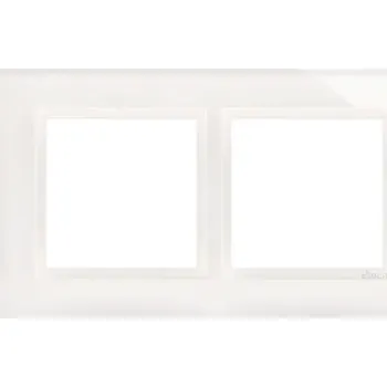 vypínač KONTAKT-SIMON S.A. Rámeček 2 - násobný skleněný - bílý 96x163x10mm