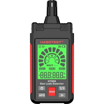 Bezpečnostní detektor Detektor úniku plynu s vysokou citlivostí a s LCD displejem