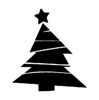 Vánoční strom - plastová šablona V11 Rozměr: B 14,5x14,5cm