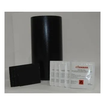 Lepící sada Sada na opravu (záplata) autoplachet 220x22 cm + 5x lepidlo + 5x brusný papír ČERNÁ 19754