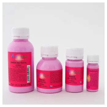 Speciální výtvarná barva ARTEMISS Svítící barva na textil (fotoluminiscenční) 500g, neon zelená