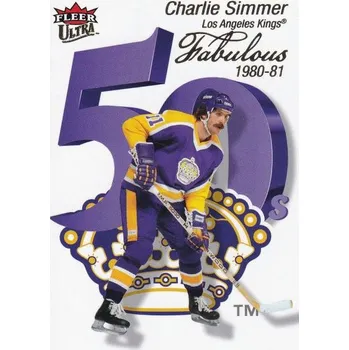 Sběratelská karetní hra insert karta CHARLIE SIMMER 21-22 Fleer Ultra Fabulous 50´s číslo FF-33