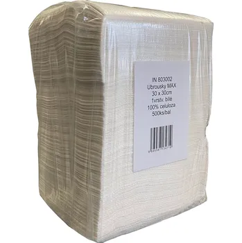 Papírový ubrousek Ubrousky MAX 30x30 cm, jednovrstvé 500 ks