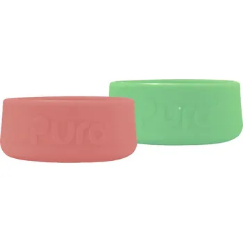 dětské pítko Pura Silikonový chránič na láhev 2 ks Rose-moss