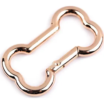 Karabina kost, barva 2 růžové zlato