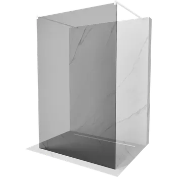 Mexen Kioto samostatně stojící sprchová stěna 120 x 200 cm, grafit 8 mm, bílá - 800-120-002-20-40 Sprchové stěny