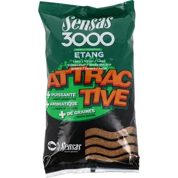 Návnadová surovina Sensas Krmení 3000 Attractive Lake (Jezero) 1 kg