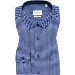 Košile Eterna Modern Fit Vichy Popeline drobná kostka modrá velikost: 45, délka rukávu: dlouhý rukáv