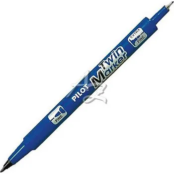Pilot popisovač Twin Marker 4912-003 F, EF, Permanent Modrý