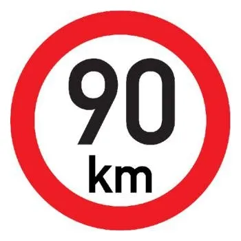 Označení rychlosti 90km, reflexní (pr.200mm) 12538E