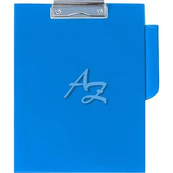 Psací podložka podložka A4 s klipem, PVC, Plastik, Modrá