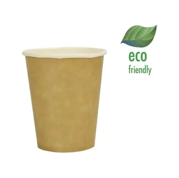 Jednorázové nádobí Kelímek papírový hnědý 250 ml, 20ks