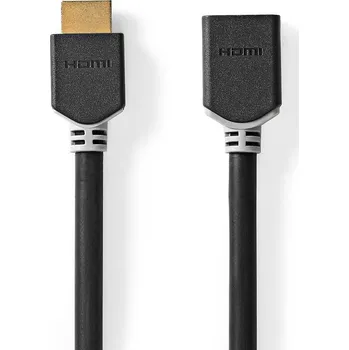 Video kabel NEDIS High Speed HDMI™ kabel s Ethernetem | Konektor HDMI ™ | HDMI ™ Zásuvka | 8K@60Hz | eARC | 48 Gbps | 2.00 m | Kulatý | PVC | Antracit | Box