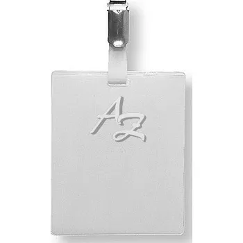 obal na jmenovku 90x110mm na výšku,kovový klip