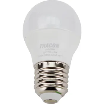 Zářivka Tracon electric LED žárovka koule E27 5W - teplá- s chipem LGS455W