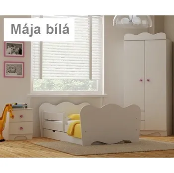 Dětská postel Postel Mája bílá 160/80 cm + matrace + šuplík