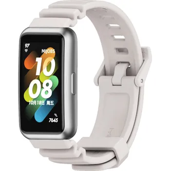 Příslušenství k chytrým hodinkám Vroubkovaný náhradní řemínek pro Huawei Band 7 Barva: slonová kost, Pro Přístroj: Huawei Band 7