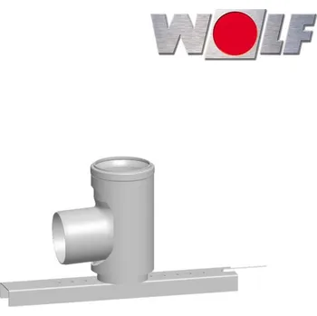 Kouřovod Opěrné koleno Wolf 87° DN80 z polypropylénu s podpěrou