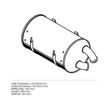 Tlumič výfuku Tlumič výfuku DAF 8109